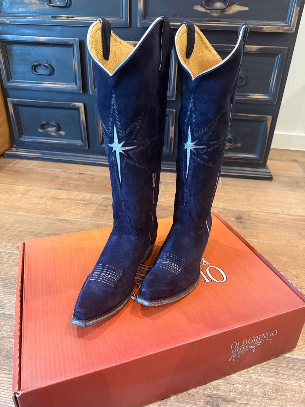 Old Gringo Navy Suede Galillea Tall Boots